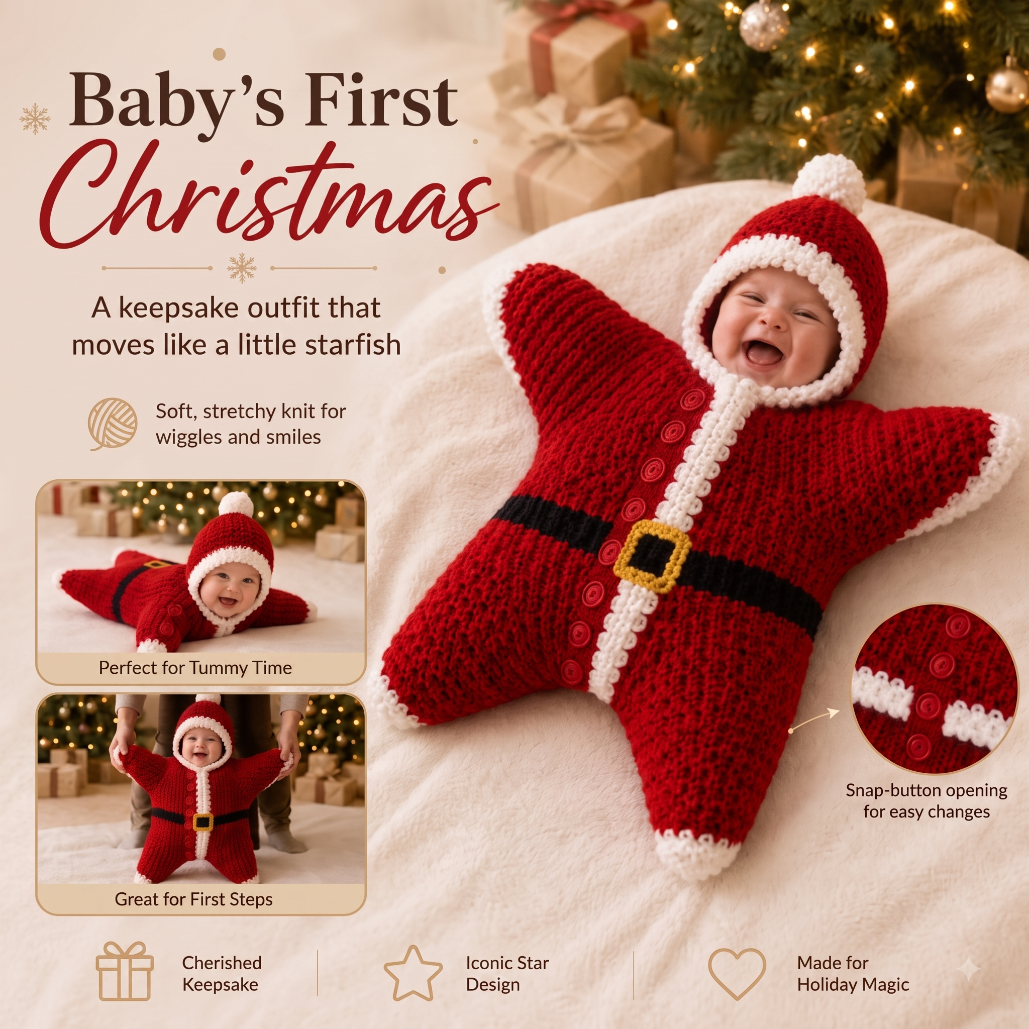 Christmas Star Baby Suit