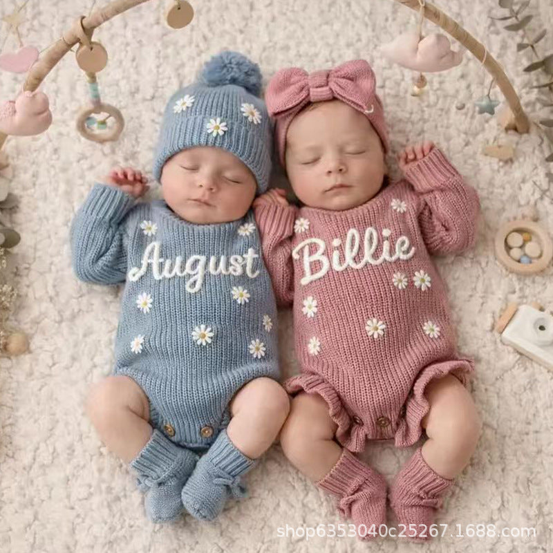 Personalized Baby Bodysuit with Custom Name Embroidery