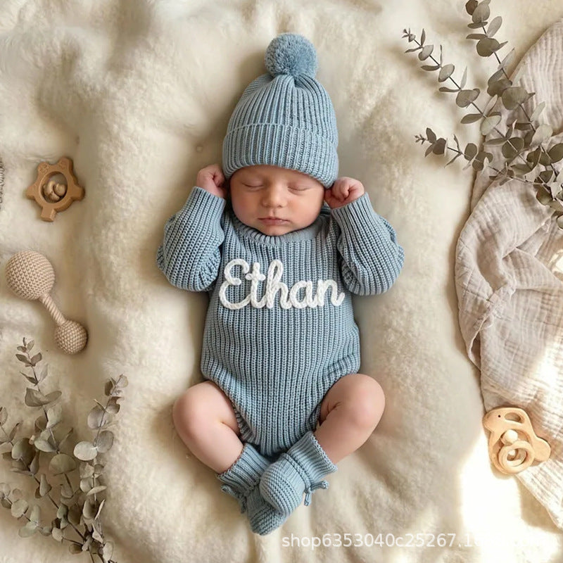 Personalized Baby Bodysuit with Custom Name Embroidery