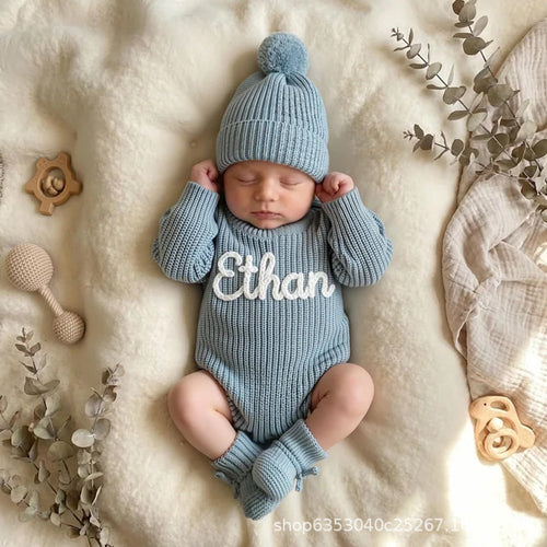 Personalized Baby Bodysuit with Custom Name Embroidery