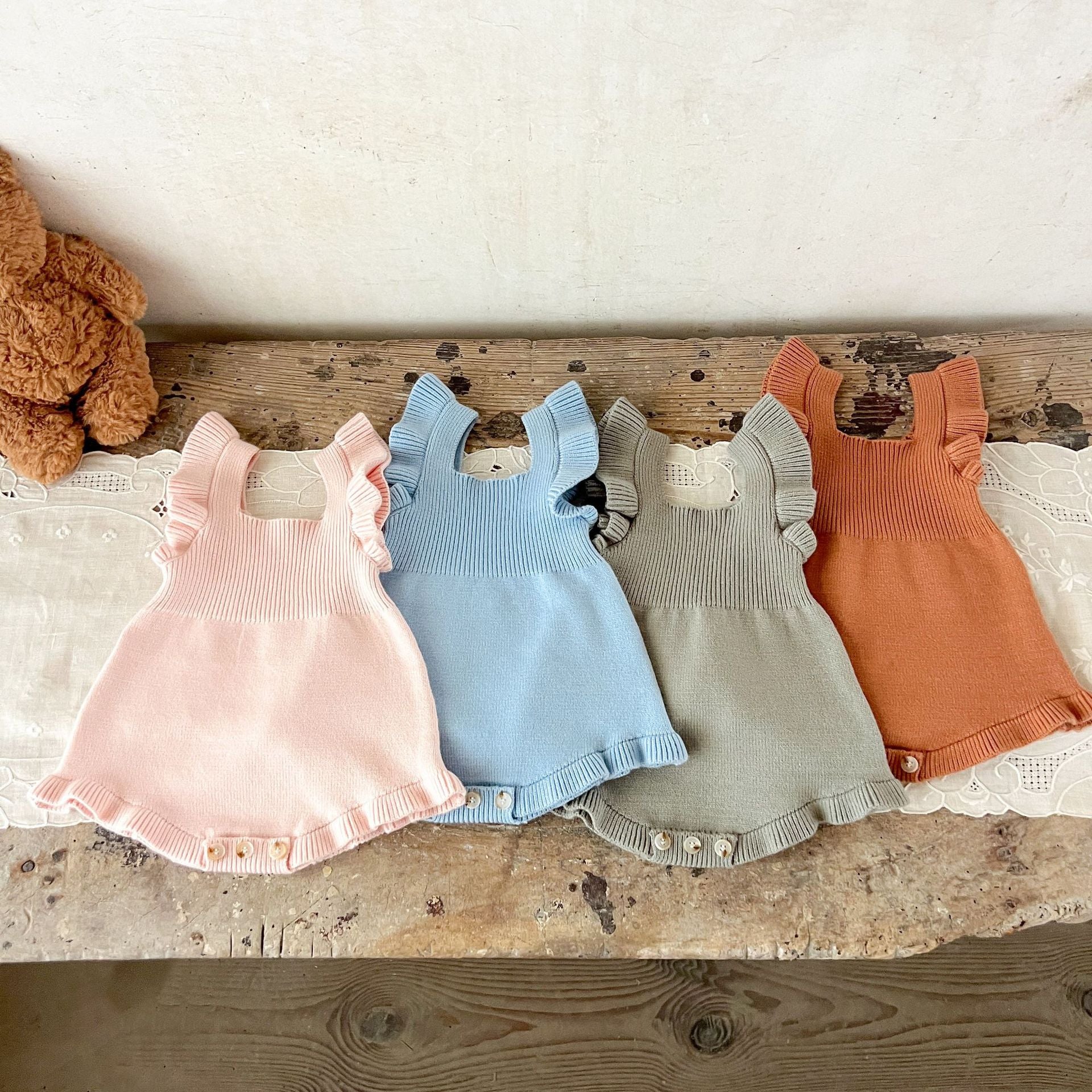 Personalized Baby Romper Dress | Custom Name Embroidered Baby Outfit