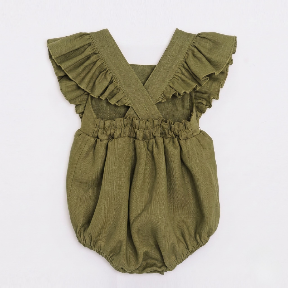 Baby Girl Strawberry Romper | Smocked Summer Bubble Romper  | Ruffle Flutter Sleeves | Newborn Gift