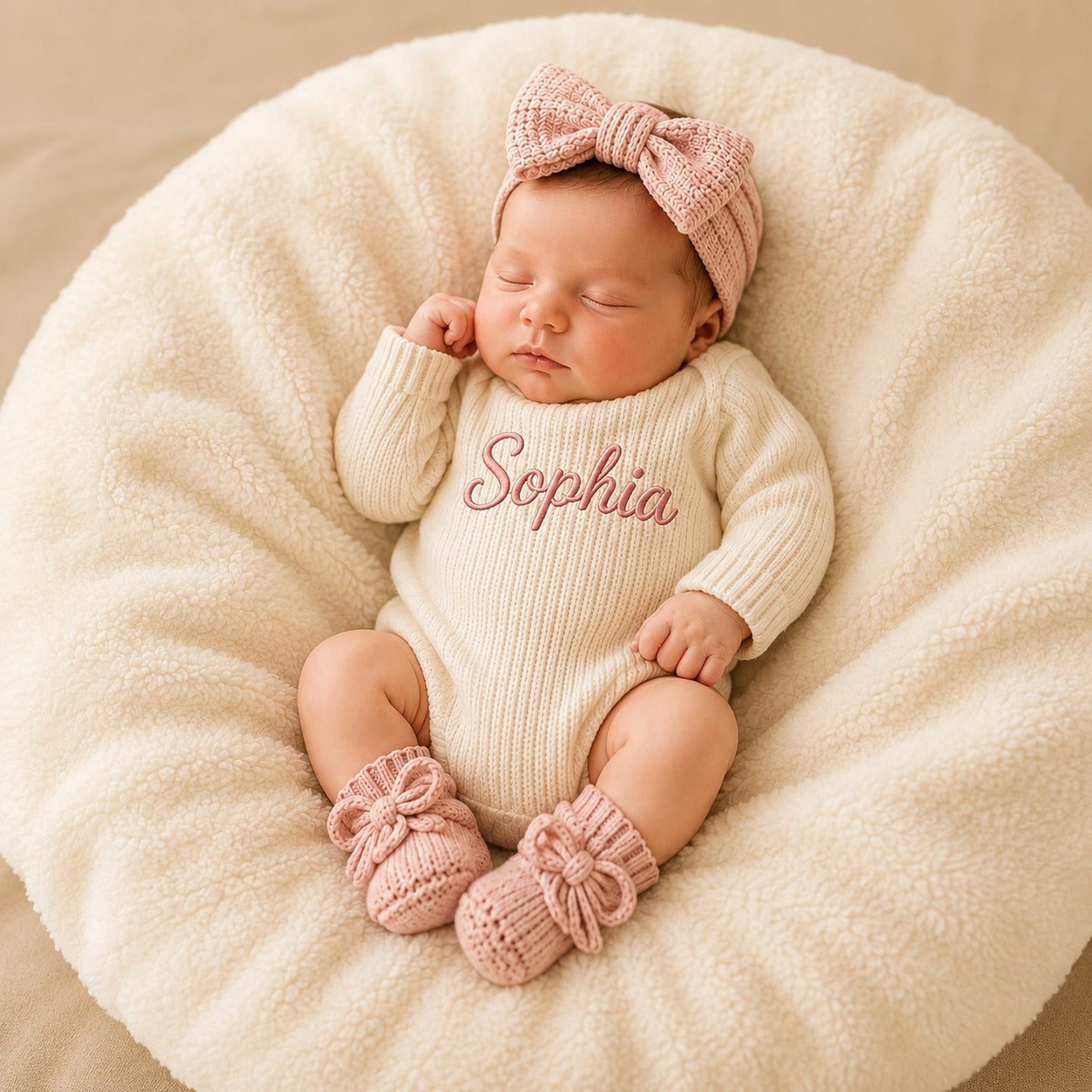 Personalized Baby Bodysuit with Custom Name Embroidery