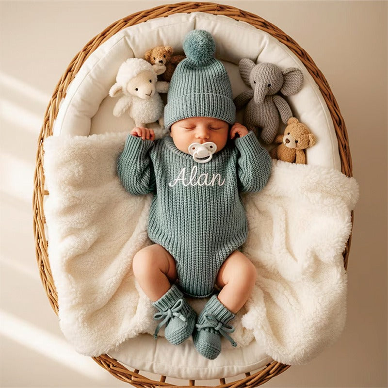 Personalized Baby Bodysuit with Custom Name Embroidery
